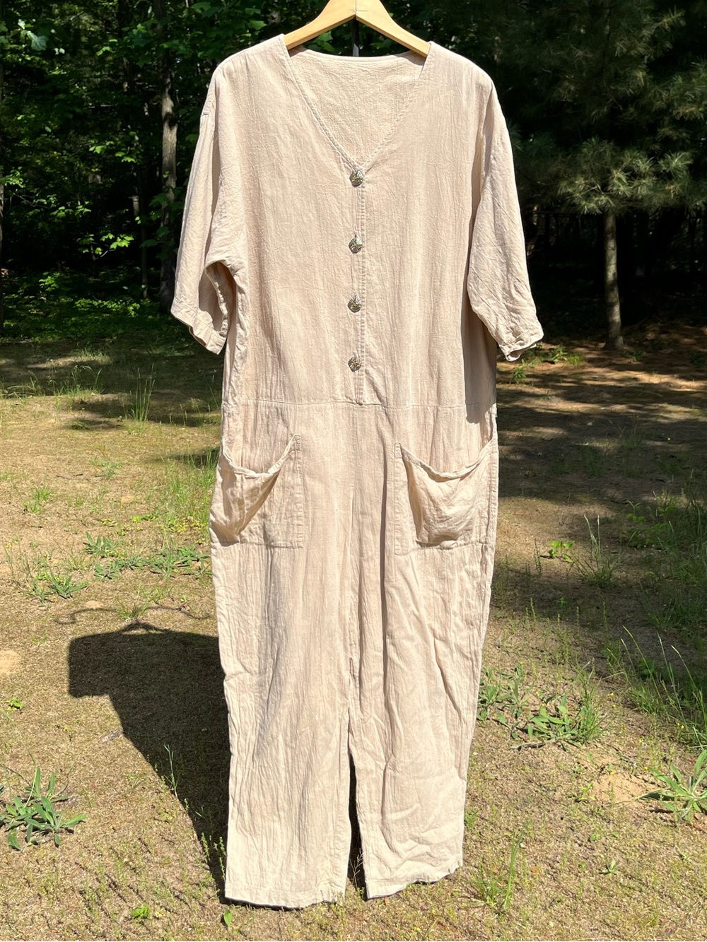 80s ROPA California Cotton Relaxed Fit Jumpsuit Retro Summer Loungewear Beach